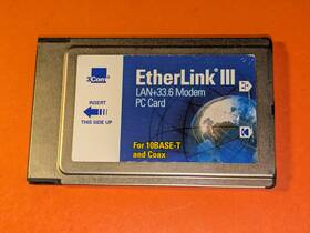 26-0057-001 3com Etherlink Iii Lan Pc Card 33.6 Modem 10base-t And Coax 3c562d 3c563d