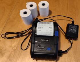 Cmp-20bt Citizen Works Portable Printer Usb Bluetooth With Battery And Power Adapter