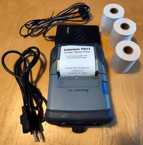 Pb32 Intermec Works 3 Inch Mobile Bluetooth Printer With Battery And Power Adapter