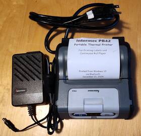 Pb42 Intermec Works 4 Inch Mobile Bluetooth Printer With Battery And Power Adapter Pb42 Intermec Works 4 Inch Mobile Bluetooth Printer With Battery And Power Adapter