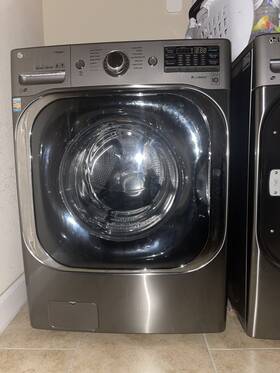 Wm8100hva Lg 5.2 Cu. Ft. High-efficiency Front Load Washer With Steam And Turbowash Tech