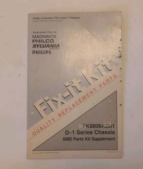 Pk8806ac01 Philips Fix It Kit Pk8806a01 D-1 Series Chassis Smd Parts Supplement