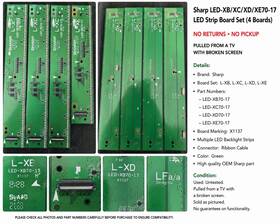 Xe70-17 Sharp X1137 Led-xb/xc/xd/xe70-17 Led Strip Board Set Untested