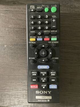 Rmt-b119a Sony B11ba Bd Remote Control Blu-ray Player - Oem Original Equipment