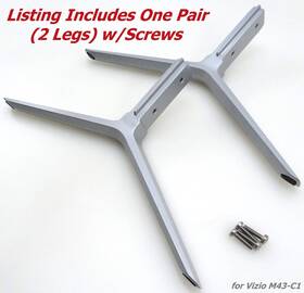 X37t8200 Vizio 680044143279 Pre-owned M43-c1 Tv Stand Legs With Screws X37t8200 Vizio 680044143279 Pre-owned M43-c1 Tv Stand Legs With Screws