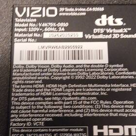 Jr745r34-hd2y Vizio Main Board And Power Supply For V4k75x-0810