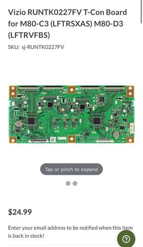 Runtk0227fv Vizio T-con Board