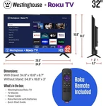Westinghouse 32" 720P Hd Smart Roku Tv WR32HT2212. Fixed Price $119.00.