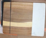 Leed's Acadia Wood And Marble Cheese Cutting Board 11" X 8.5". Fixed Price $25.00.