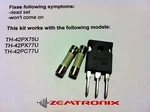 Panasonic Plasma Power Supply Repair Kit For TNPA4221. Fixed Price $14.99.
