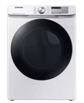 New Samsung 7.5 Cu. Ft. Smart Gas Dryer With Steam Sanitize+ In White. Fixed Price $849.00.