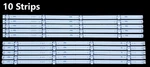EAV63632405 Lg 55UJ6300-UA 55LJ55 Fhd Uhd Full Set Led Strips (10). Fixed Price $22.00.