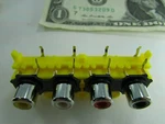 Lot 5 Rca Audio Video Input Output Jacks, Female Receptacles 4WAY Pcb Tv Board. Fixed Price $6.99.