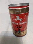 Weiss Rossl Vintage 1982 Two Beer Cans. Fixed Price $10.00.