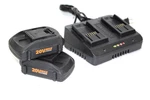 Genuine Worx WA3770 20V Li-ion Dual Port Battery Charger W/ Batteries WA3520. Fixed Price $64.99.