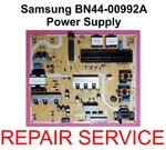 Mail-in Repair Service For Samsung BN44-00992A Power Supply. Fixed Price $45.00.
