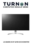 Lg 32UD99-W 32" Ultra Hd 4K Monitor. Fixed Price $188.59.