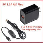 Raspberry Pi 4 Power Supply Adapter On/off Switch Usb-c 5V 3.0A Plug. Fixed Price $12.59.