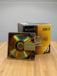 Sealed 10-PACK Sony "prism Gold" 80MIN Minidiscs (10MDW80PRB) Minimal Design. Fixed Price $159.99.