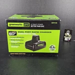 New Greenworks Pro Dual Port 60-VOLT 10A Super Charger. Fixed Price $139.95.