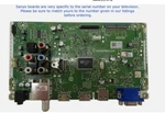 Sanyo FW43D25F (DS1) Main Board A5GVEMMA-001 (BA5GVBG0201 1, 5GVE). Fixed Price $50.00.