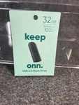 Onn. 100140021 Usb 2.0 Flash Drive 32 Gb Capacity Portable Storage. Fixed Price $5.99.