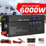6000W Lcd Car Power Inverter 12V To Ac 110V Pure Sine Wave Solar Converter. Fixed Price $45.51.