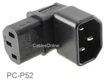 Right-angle Down Iec 320 C14 To C13 Female Power Adapter, PC-P52. Fixed Price $9.95.