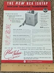Vtg Rca Isotap WP-24A High-low Isolation Transformer Dealer Brochure Spec Sheet. Fixed Price $6.99.
