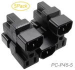 5-PACK Iec 320 C14 To Nema 5-15R Female Power Adapters, PC-P45-5. Fixed Price $25.95.