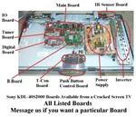 (lot Of 10) Sony KDL-40S2000 Tv, All Internal Electronics Boards As Shown. Fixed Price $45.00.