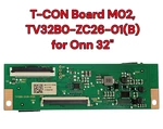 Onn M02 T-con Board TV32B0-ZC26-01(B) For 32". Fixed Price $19.99.