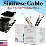 RG59 Siamese Cable 250FT 500FT 1000FT Coaxial 20AWG + 18/2 Security Camera Wire. Fixed Price $78.25.