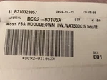 DC92-03106X Samsung Washer Control Board Assy Pba Module Main. Fixed Price $95.87.