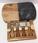 Rare Leed's For Frito-lay Wood&marble Cheese Cutting&serving Board W/ Utensils. Fixed Price $39.99.