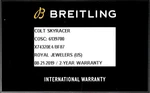 Breitling Colt Skyracer X74320E4/BF87 Authentic Watch Certificate Warranty 2-YR. Fixed Price $44.10.