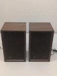 Sony Vtg Wooden 70'S Speakers 2 Brown Cabinets Audio Home Stereo Wall Hanging. Fixed Price $74.99.