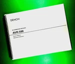 Owners Manual For Denon AVR-588 Surround Receiver, 63 Pages With Clear Covers!. Fixed Price $19.35.